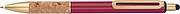Ball pen with cork grip zone