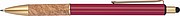 Ball pen with cork grip zone