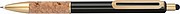 Ball pen with cork grip zone