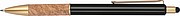 Ball pen with cork grip zone