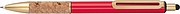 Ball pen with cork grip zone