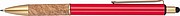Ball pen with cork grip zone