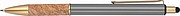 Ball pen with cork grip zone