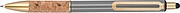 Ball pen with cork grip zone