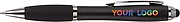 Ballpen with black ink and rubber tip. Black