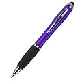 Ballpen with black ink and rubber tip. Purple