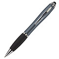 Ballpen with black rubber grip and stylus