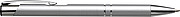 Ballpen with blue ink.Silver