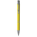 Ballpen with blue ink.Yellow