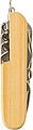 Bamboo 9-piece pocket knife with key ring.