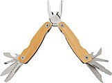 Bamboo 9-piece pocket knife with key ring.