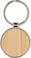 Bamboo and metal key chain