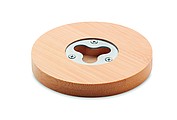 Bamboo bottle opener/ coaster