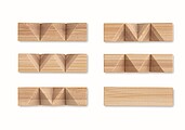 Bamboo brain teaser puzzle in star shape
