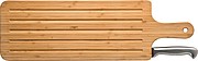 Bamboo chopping board with knife, brown
