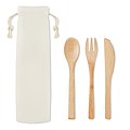 Bamboo cutlery set