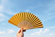 Bamboo hand held fan Elio