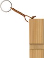 Bamboo key chain phone stand