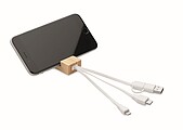 Bamboo key ring with phone stand