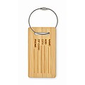 Bamboo luggage tag, wood