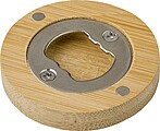 Bamboo magnet with bottle opener Ace