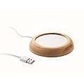 Bamboo mug warmer with USB, wood