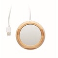Bamboo mug warmer with USB, wood