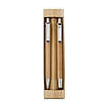 Bamboo pen set in cardboard box