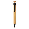 Bamboo pen with wheatstraw clip