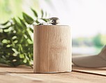 Bamboo slim hip flask 175ml