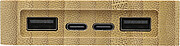 Bamboo solar power bank Elz, brown