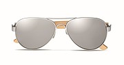 Bamboo sunglasses in pouch
