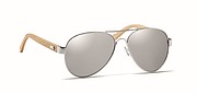 Bamboo sunglasses in pouch