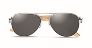 Bamboo sunglasses in pouch