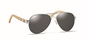 Bamboo sunglasses in pouch