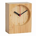 Bamboo table clock, brown