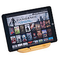 Bamboo tablet and smartphone holder