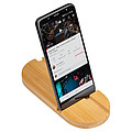 Bamboo tablet and smartphone holder