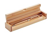 Bamboo twist ball pen in box