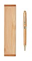 Bamboo twist ball pen in box