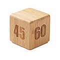 Bamboo twist snooze timer, wood