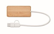 Bamboo USB 3 ports hub