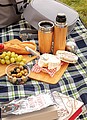 Bamboo vacuum travel flask