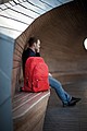 Basic backpack, red