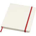 Bass A5 recycled hard cover notebook with lined pages, red