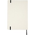 Bass A5 recycled hard cover notebook with lined pages, solid black