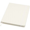 Bass A5 recycled hard cover notebook with lined pages, white