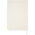 Bass A5 recycled hard cover notebook with lined pages, white