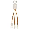 Bates wheat straw and cork 3-in-1 charging cable