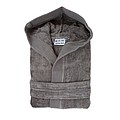 Bathrobe DeLuxe Hooded velour, 450 gr./m2, Taupe L/XL